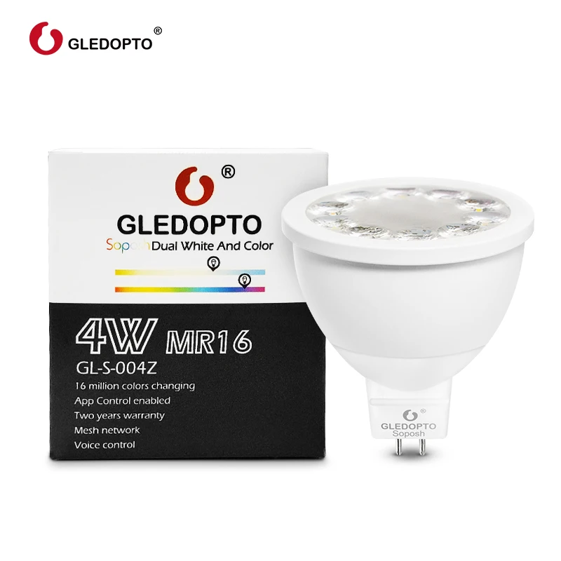 ZIGBEE светодиодный MR16 4W RGB+ CCT прожектор ww/cw 2700-6500k DC12V теплый белый работа с zigbee 3,0 шлюз amazon echo plus