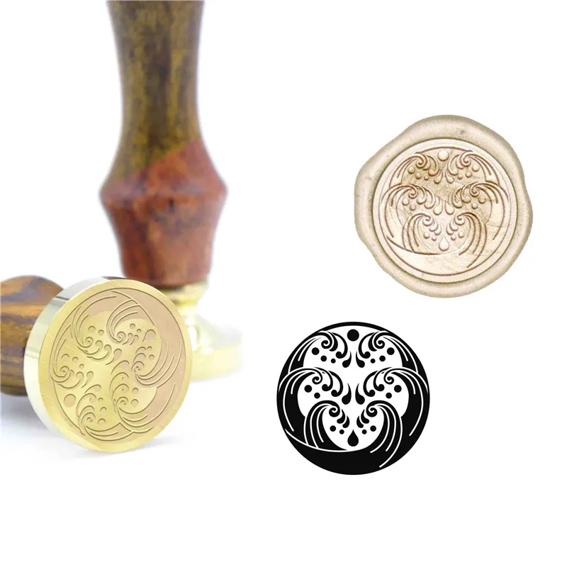  Wax Seal Japanese Style Stamp Wedding Kit Invitation Wax Seals B63 Custom Stamp Initial Wood Metal - 33043453209