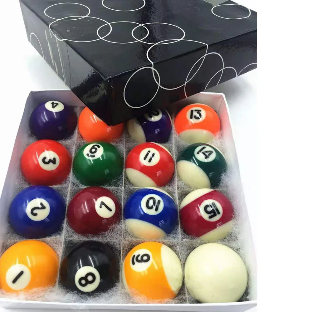 Mini Billiards Table Balls Set for Children Polyester Resin Complete Set Kid 25mm 32mm 38mm 16Pcs Billiard Ball