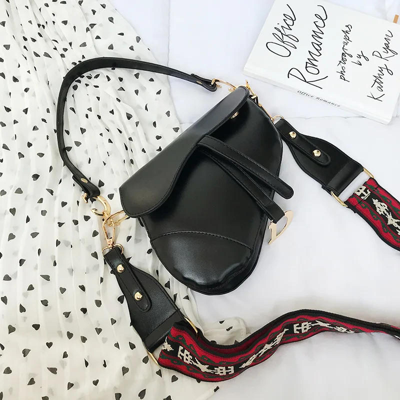 

New Style Saddle Bag WOMEN'S Shoulder Bag Wide-Strap WOMEN'S Bag 2202