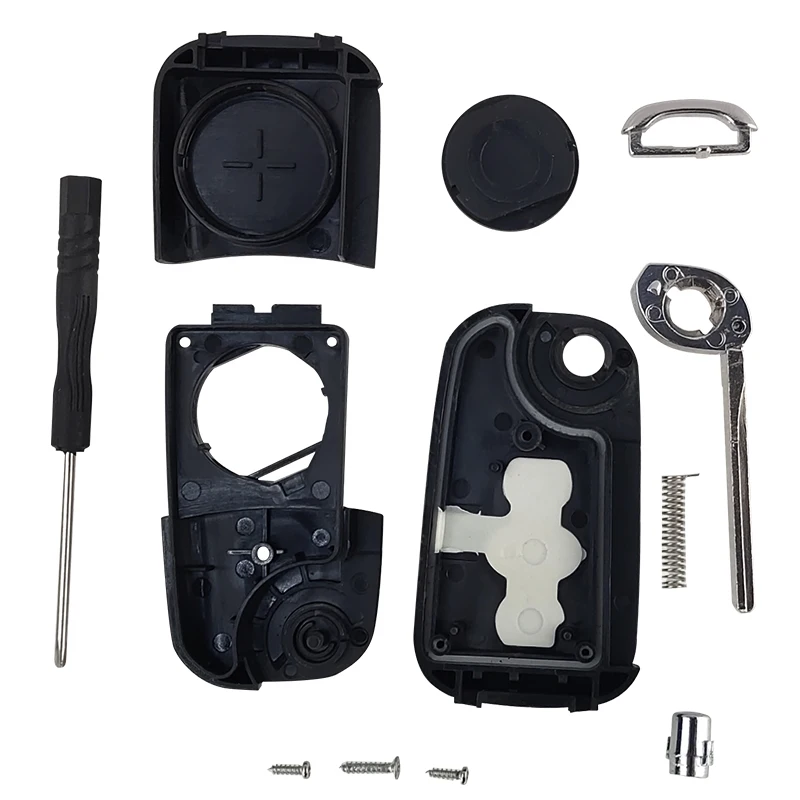 OKEYTECH 3 BUTTONS REMOTE FLIP FOLDING CAR KEY SHELL FOR NEW MG GS ROEWE MG7 GT GS 350 360 750 W5 BLANK CASE WITH SCREWDRIVER