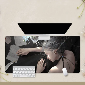 

Hot Sell Extra Large Mouse Pad Anime drawing pattern Gaming Mousepad Anti-slip Natural Rubber with Locking Edge Gaming Mouse Mat