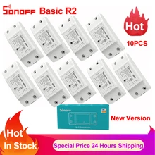 Sonoff r2 básico interruptor inteligente wi fi sem fio casa inteligente temporizador de controle remoto interruptor diy via ewelink app trabalho com alexa google