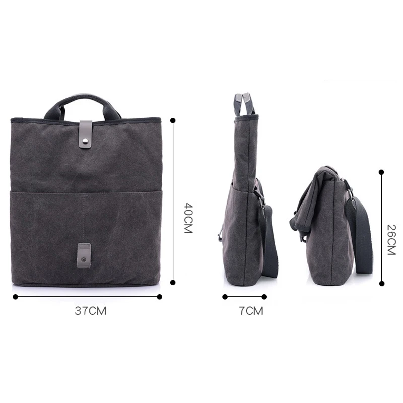 

Men's Canvas Shoulder Bag Mobile Computer Messenger Bag for Travel Outdoor Work -OPK