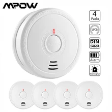 MPOW дымовая сигнализация пожарный детектор фотоэлектрический пожарный детектор дыма с 10 летним сроком службы пожарная безопасность сигнализация для дома отеля школы