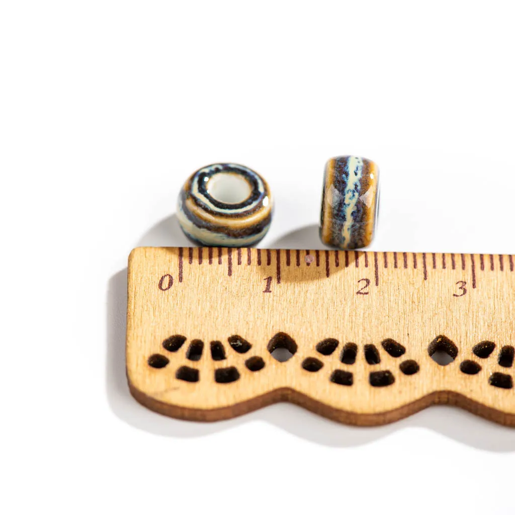 10 # 20 Stück Vintage kleine Ringform Ofenfarbe Keramikperlen handgefertigte Materialien Schmuck Zubehör Herstellung Armband # XN331 – Detail 4
