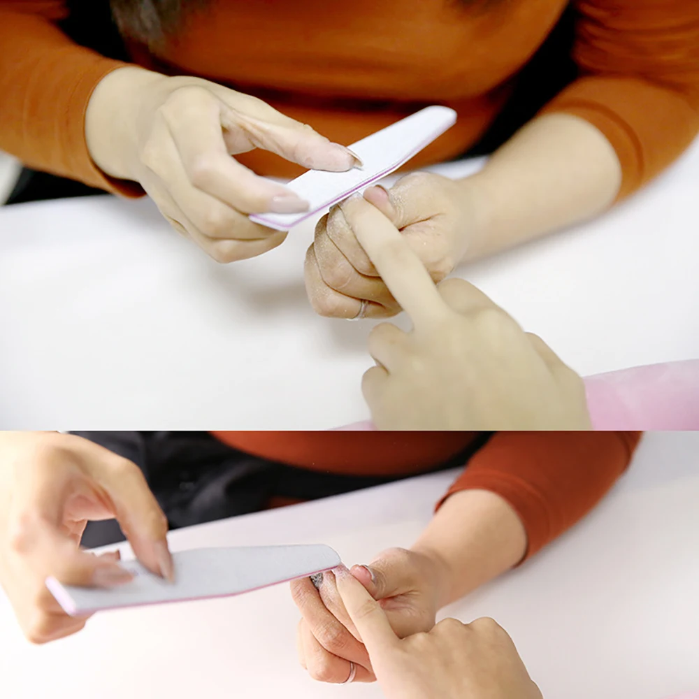 10 шт Профессиональные пилки для ногтей, двухсторонние инструменты для маникюра, педикюра, шлифовальная буферная бумага, инструменты для маникюра