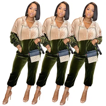 

Women Fashion Long Sleeve Casual Two Pieces Sets Sweatpants and Sweatshirts Sets