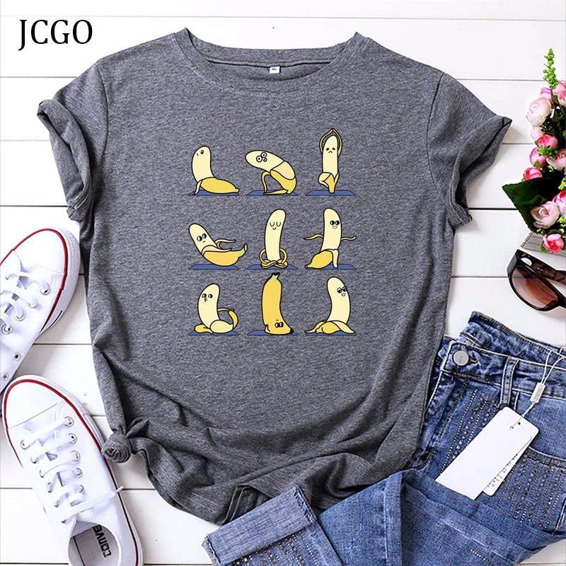 Женская летняя хлопковая Футболка JCGO женская футболка с коротким рукавом и