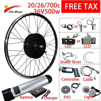 

e-Bike Conversion Kit 20-26 Inch 700c Electrico Bicycle Conversion Kit 250W 350W 500W 36V Bottle Battery E-Bicycle Accessories