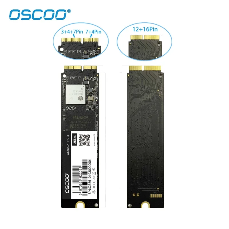 OSCOO M.2 NVMe PCIe Gen3.0*4 SSD For MacBook Air 2015 2016 A1466 2013 Mac mini A1347 Internal Solid State Drive 256GB 512GB 1TB-4