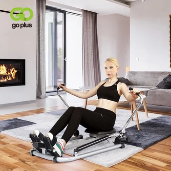 

Exercise Adjustable Double Hydraulic Resistance Full Motion Rowing Machine Multifunction LCD monitor Gymax Rowing Machine