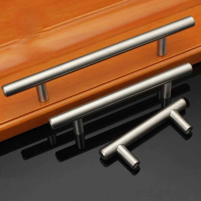 4" ~ 24" Stainless Steel Handles Diameter 10mm Kitchen Door Cabinet T Bar Straight Handle Pull Knobs Furniture Hardware