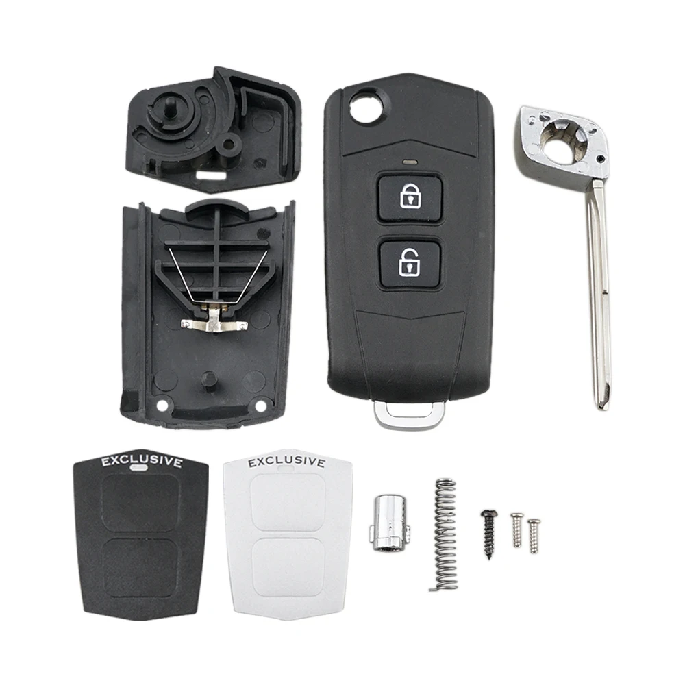 Car Key Shell Key Case For Hyundai Santa Fe 2006-2010 Car Key Shell 2 Buttons Car Remote Key Case For Hyundai Flip Floping Auto