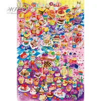 Michelangelo Wooden Jigsaw Puzzles 500 1000 1500 2000 Pieces My Little Cake Sweet Dessert Cartoon Educational Toy Painting Decor 1