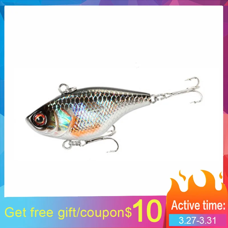 Fishing Lure VIB ratlin and vib for winter hard bait lures 3d 40mm 4.6g sinking all depth pike seabass isca artificial V029