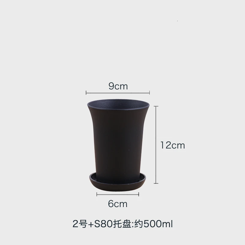 Сердце отслеживания бассейна белый высокий нефрит ткань маленький цветочный горшок туба пластик черный круглый утолщение - Цвет: No tray 14 set