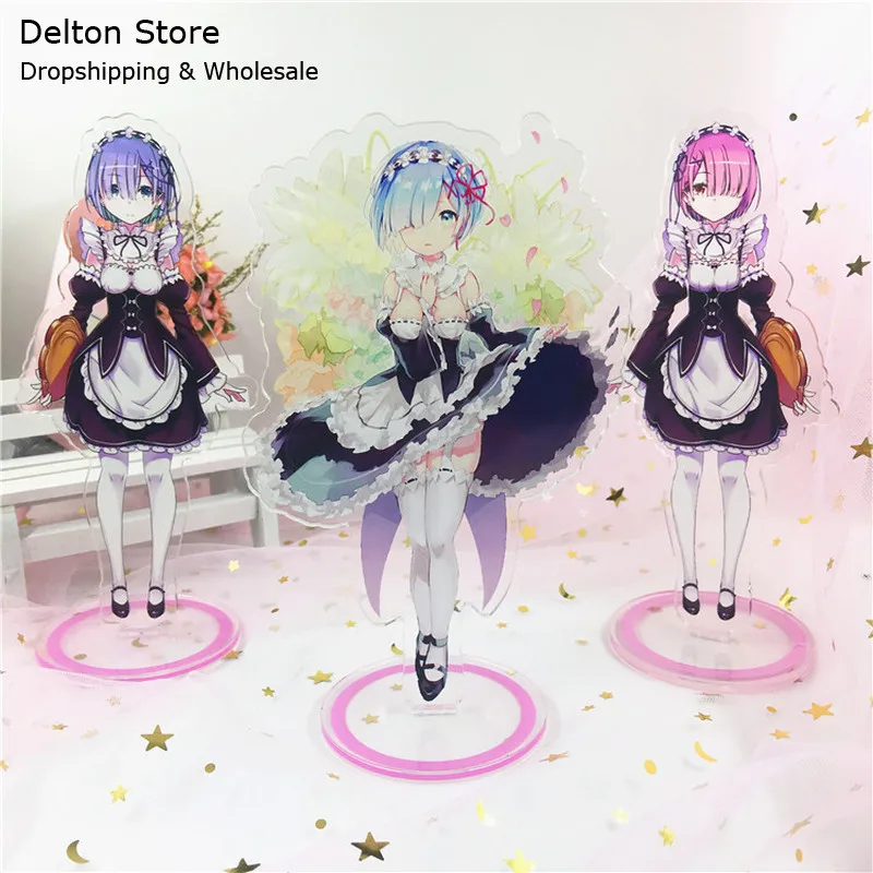 Оптовая продажа Аниме Косплей Re:Zero kara Hajimeru Isekai Seikatsu акриловая модель на подставке