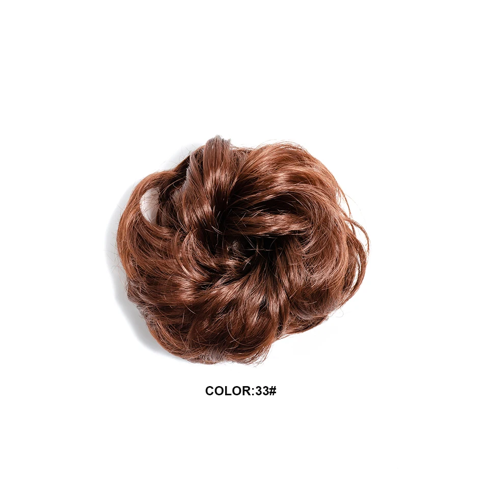 Синтетические Месси Волосы Резинки шиньон булочка женские грязные аксессуары для шиньонов накладные пучки волос Ziling hair - Цвет: #33