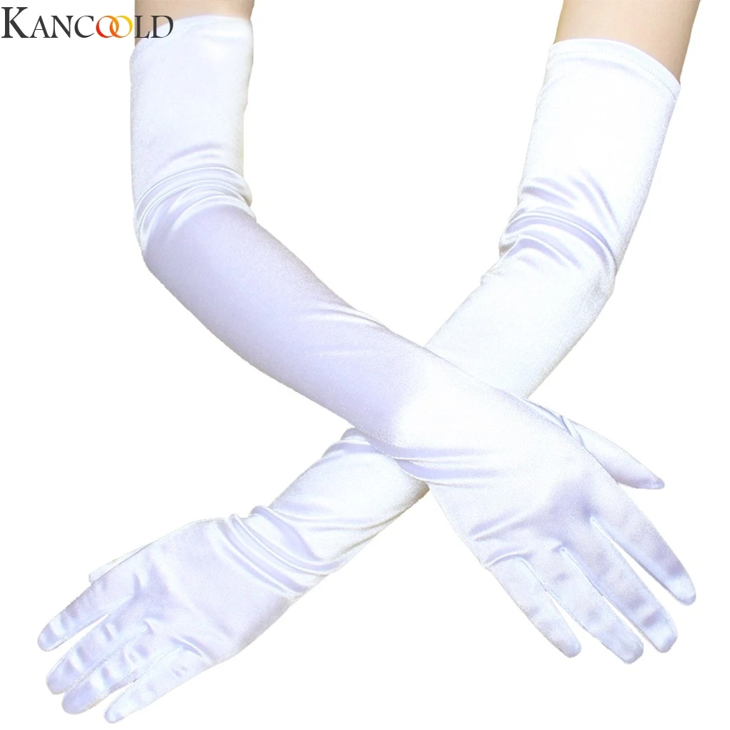 KANCOOLD, длинное платье, перчатки, сатиновые, забавные, перчатки для вечернего представления, 1 пара, для мужчин и женщин, унисекс, для спортзала, половина пальцев, спортивные - Цвет: WH54