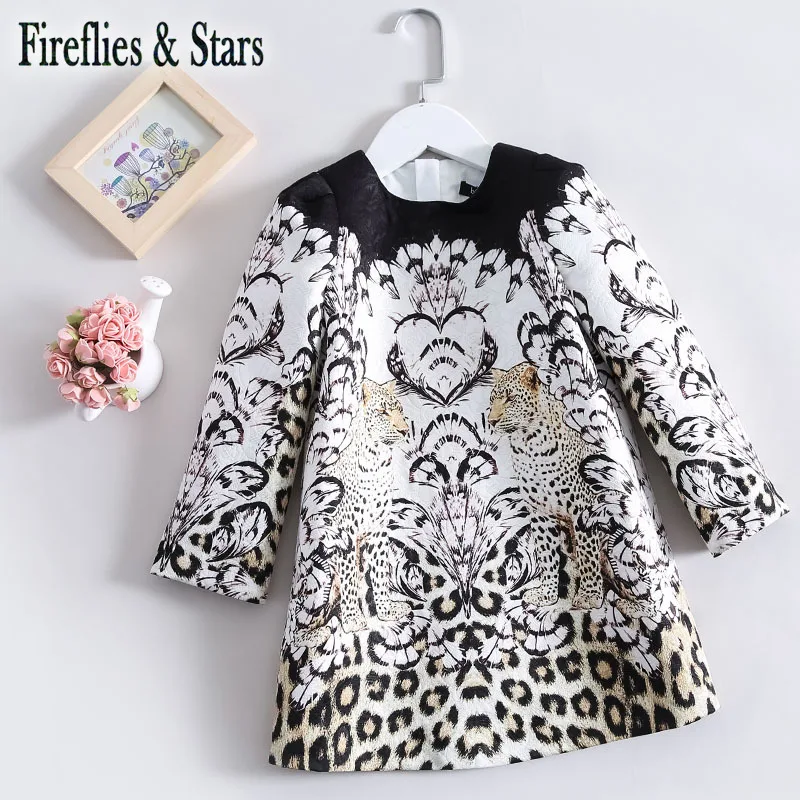 Детское платье с леопардовым принтом на возраст от 3 до 14 лет | Детская одежда и