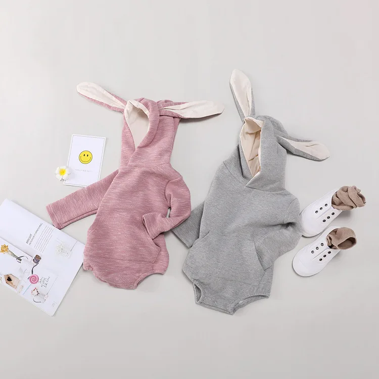Todder Kid New Born Baby Clothes Girl Boy Cartoon Rabbit Sweatshirt Tops Spring Autumn Clothes Pullover Bodysuit Baby Costumes
