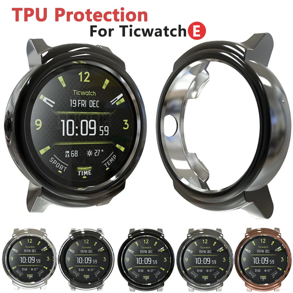 Ультра-тонкий мягкий ТПУ защитный силиконовый чехол для Ticwatch E умные часы беспроводные Анти-Царапины аксессуары