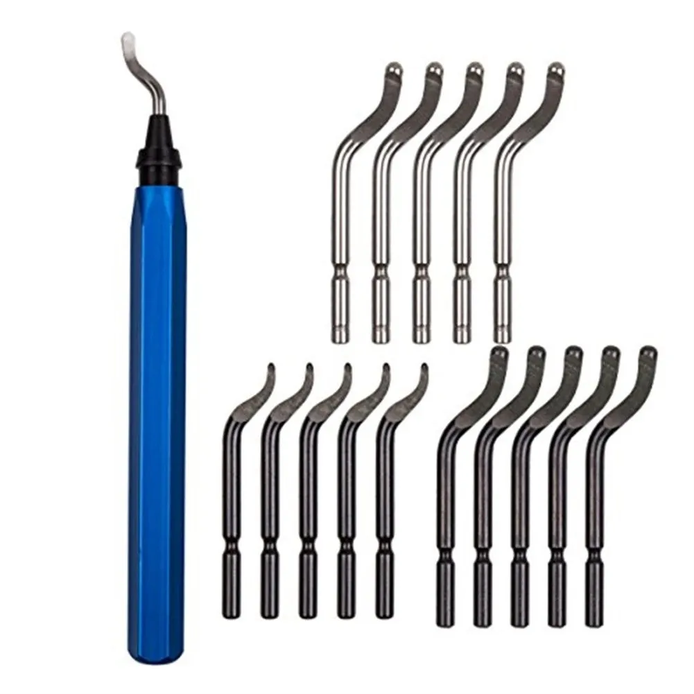 Deburring Tool With 10Pcs Rotary Deburr Blades Burr Remover Hand Tool Of  NB1100 Handle For Wood, PVC, Plastic, Metal, Resin, 3D Printing