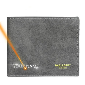 

Business Men Wallets Customized Zipper Card Slot High Quality Male Purse PU Leather Ultra Thin Coin Holder Men Wallets