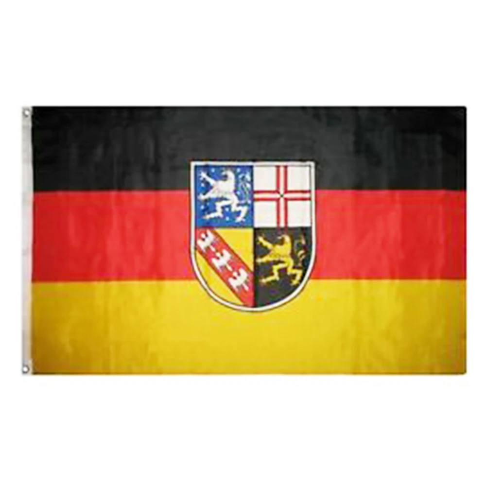 

Saar State Saarland German Germany Flag 3x5FT banner 100D 150X90CM Polyester brass grommets custom66, Free Shipping