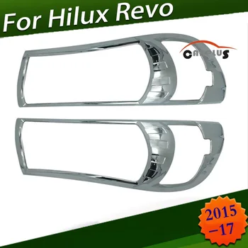 

ABS Black Car Accessories Head Lights Cover For Toyota Hilux Revo 2015 2016 2017 2018