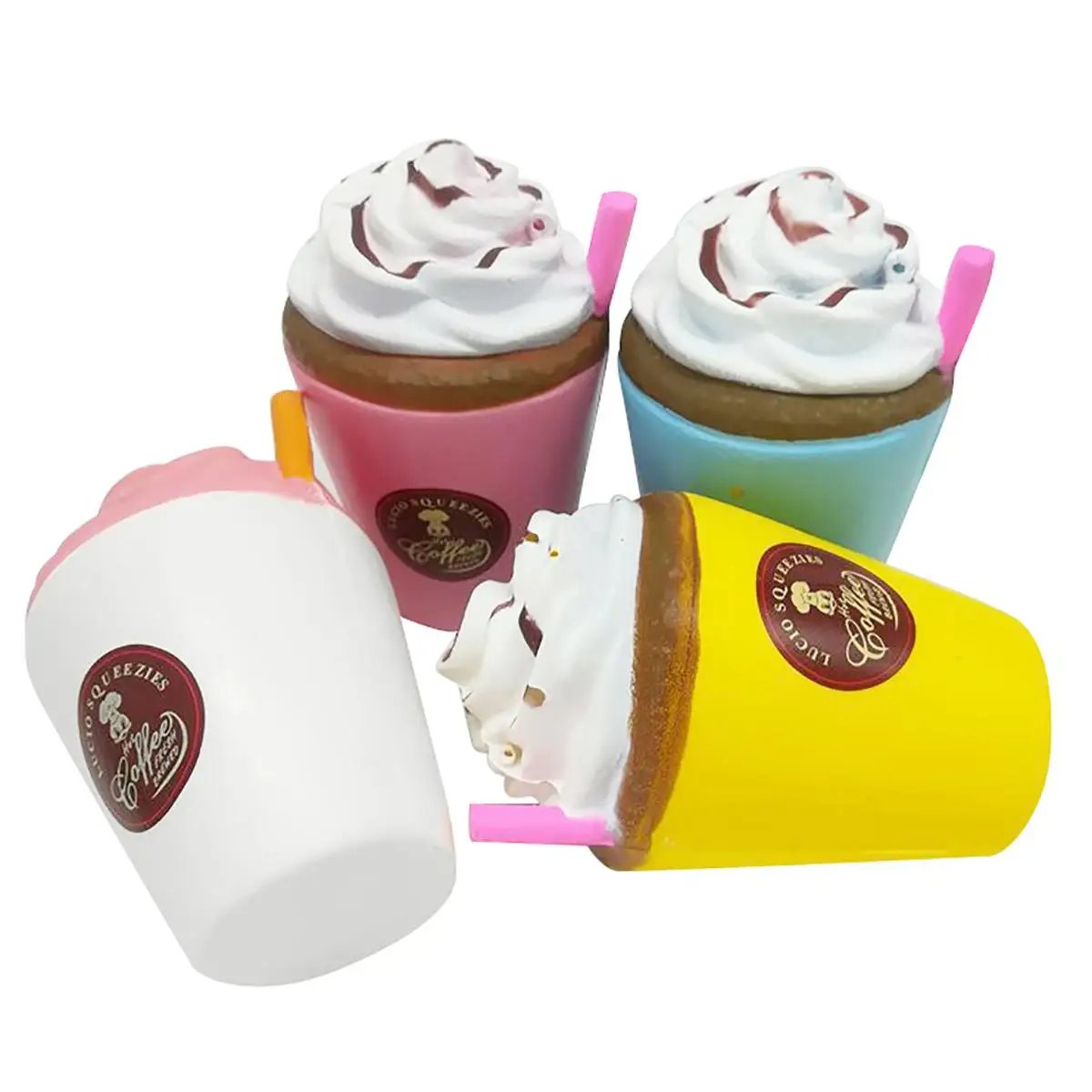 Jumbo, имитация кофейной чашки, крем, ароматизированный, медленный отскок, детская игрушка, мягкая, Squeeze, медленно поднимающаяся, забавные игрушки, антистресс, снятие давления