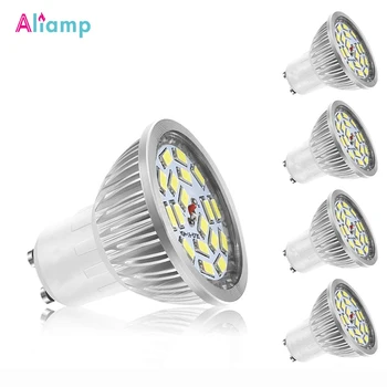 

GU10 LED Lights Bulbs Lamp 4W SMD Spot Light Warm Cool White 6000K Super Bright (60W Equivalent),140 Beam Angle AC85-265V-4PACK