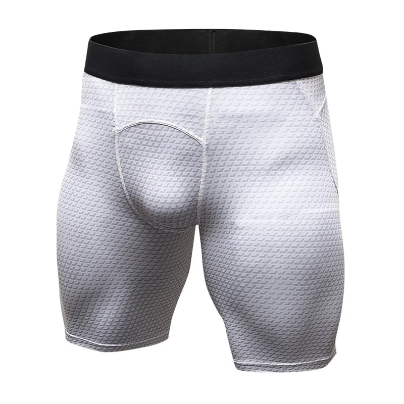 NORMOV, 2XL, спортивные мужские шорты с 3D принтом, эластичная резинка на талии, модная спортивная одежда, шорты для бега, фитнеса, мужские шорты, леггинсы - Цвет: Белый