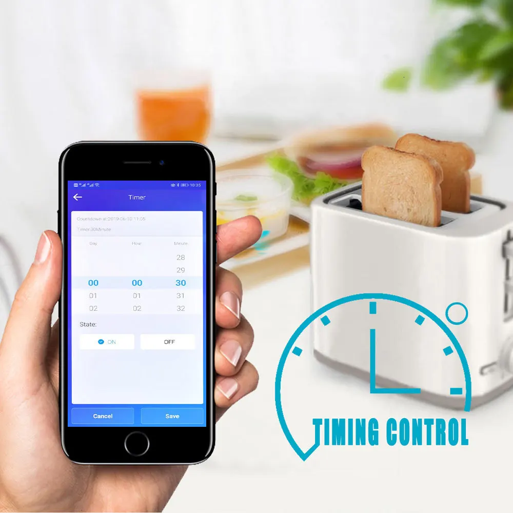 Wifi Boiler Smart Switch Water Heater Switches Voice Remote Control EU/US  PLUG Touch Panel Timer Outdoor work alexa google home