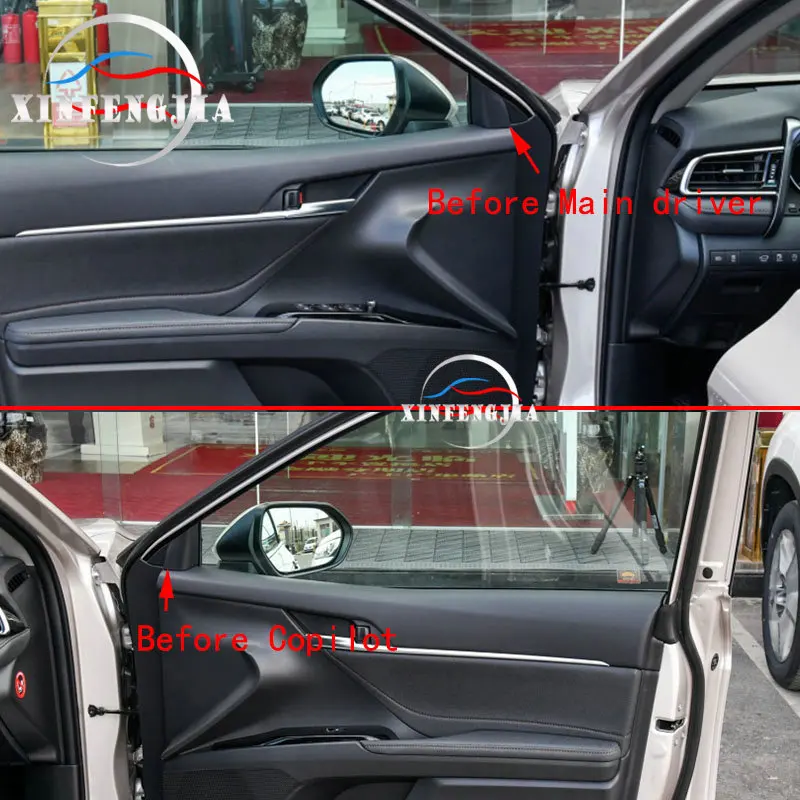 Для Toyota Camry 18-19 Серебристые дверные окна А-столб треугольник декоративная накладка