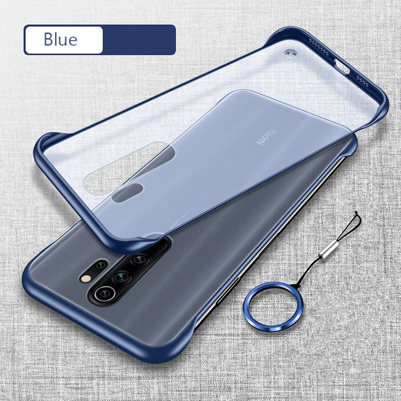Чехол-бампер для Redmi Note 8 Pro, чехол без рамки, ультратонкий полупрозрачный матовый Жесткий Чехол для Xiaomi Redmi Note 8 Pro, чехол