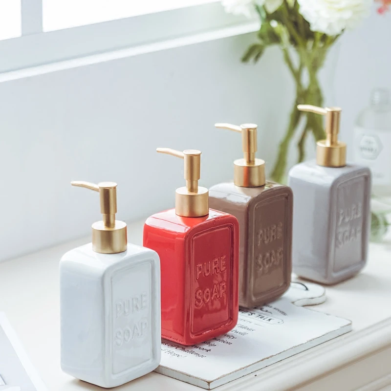 470ML Liquid Soap Dispenser Ceramic Shampoo Hand Sanitizer Pump Bottle Kitchen Bathroom Accessories Outdoor Travel Bottle 470ML Liquid Soap Dispenser Ceramic Shampoo Hand Sanitizer Pump Bottle Kitchen Bathroom Accessories Outdoor Travel Bottle