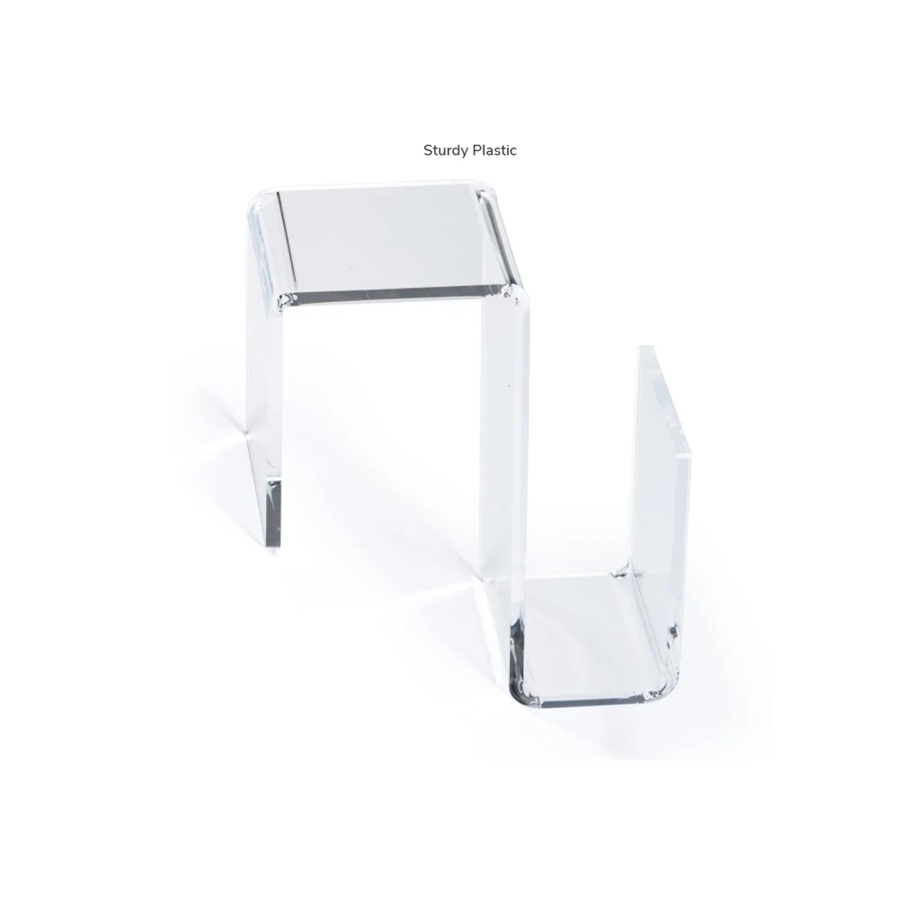 3w X 6h Shelf Mounting Acrylic Hook Cubicle Coat And Bag Hanger For 1.5 And 2.5 Walls-Clear