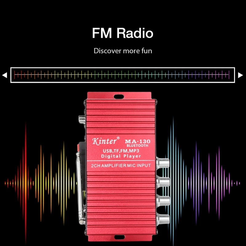 FFYY-Kinter Ma 130 2Ch Bluetooth стерео автомобильный аудио цифровой усилитель мощности поддержка Mp3 Fm мини Домашние усилители для автомобиля мотоцикла