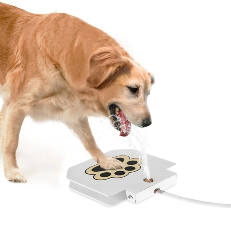 Automatic Cat dog Fountain Pet Drinking Water Dispenser Outdoor Step On Toy Drinking Joy With Pets Security Without Electricity