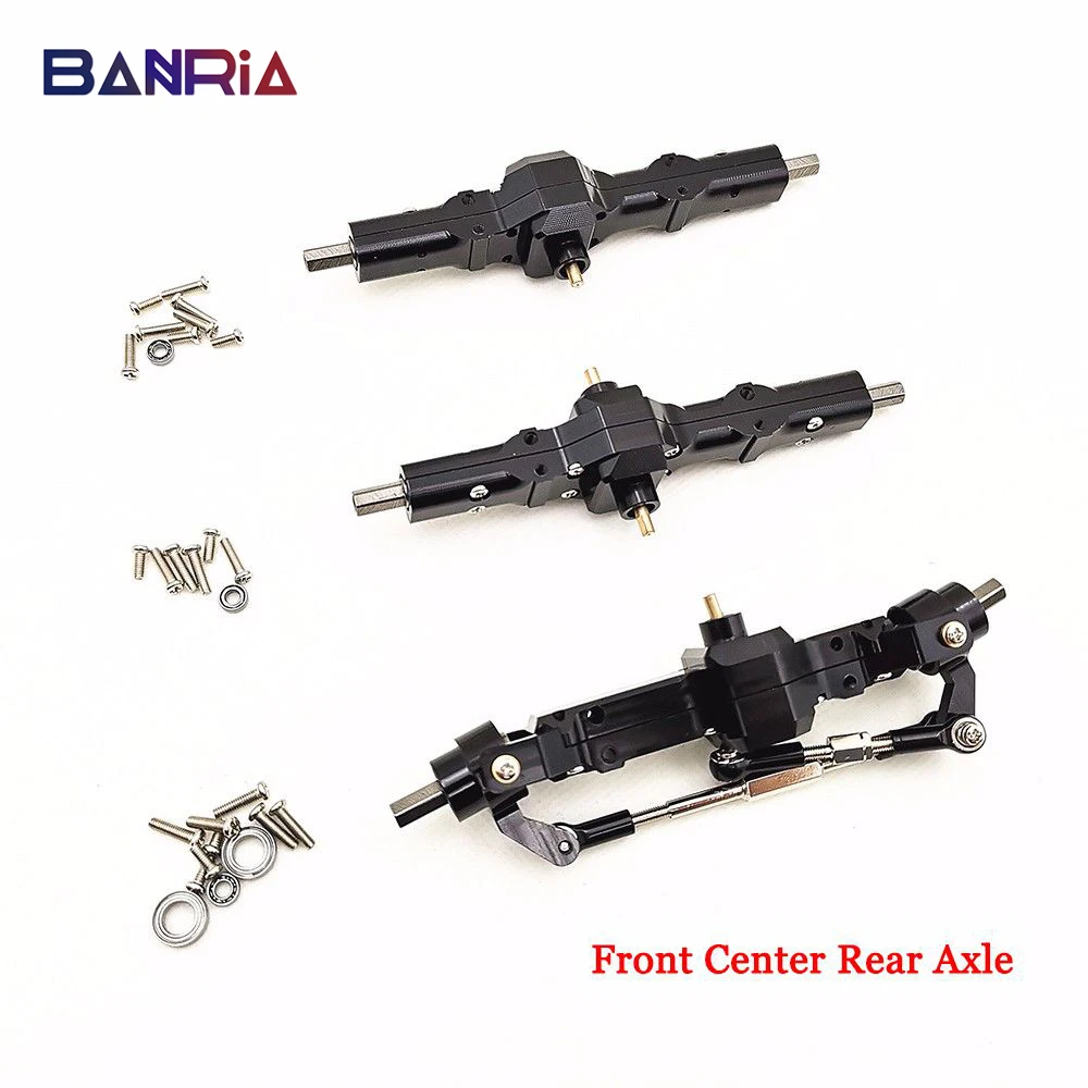 

WPL Truck RC Rear Axle 1/16 RC Parts Upgrade Metal Front Center Rear Axle Assembly For B36 B-1 B-14 B16 B-16 B-24 B24 C14 C-14