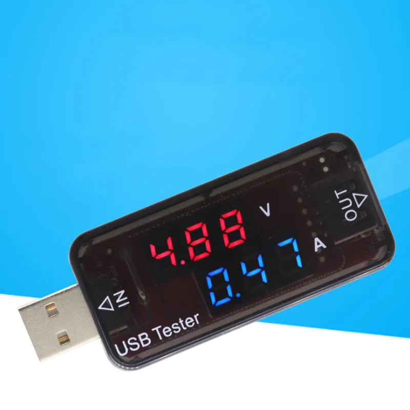 

Red Blue Dual Display USB Tester 5V 12V Digital Voltmeter Ammeter Car Voltage Meter Detector Monitor Power Bank Charger Doctor