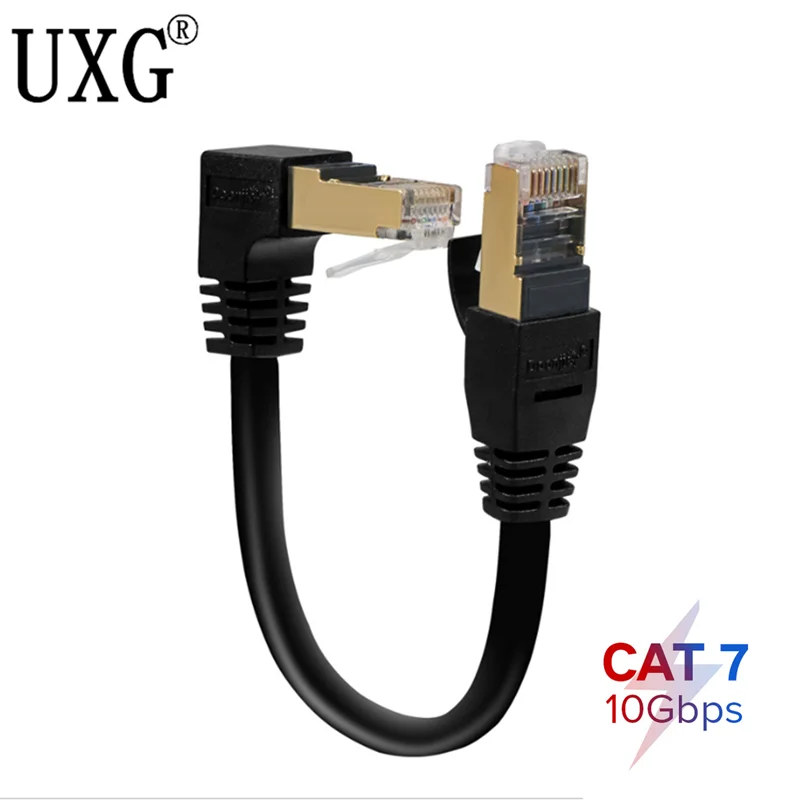 Computer Accessories HA 20cm RJ45 Male Bent Down to RJ45 Female LAN Extension Cable Computer Accessories HA 20cm RJ45 Male Bent Down to RJ45 Female LAN Extension Cable