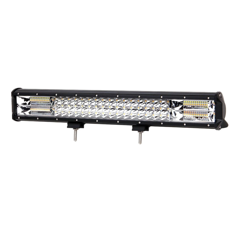 

20Inch White & Amber Flash 288W Triple Row LED Light Bar Combo for Off Road Trucks Boat SUV ATV 4WD CAR Strobe LED Bar