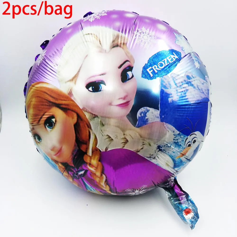 Balloons 2pcs 20 шт./компл. с героинями мультфильма «Холодное сердце» принцессами Эльзой и Анной из мультфильма тематические праздничные Детские декорации на день рождения вечерние поставки подарки для тематической вечеринки в комплекте - Цвет: Balloons 2pcs