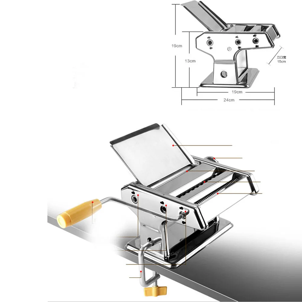 Stainless-Steel-ordinary-2-Blades-Pasta-Making-Machine-Manual-Noodle-Maker-Hand-Operated-Spaghetti-Pasta-Cutter (2)