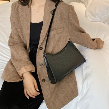 

Korean version of ins fashion net red crocodile pattern shoulder bag female wild wild handbag briefcase casual small square bag