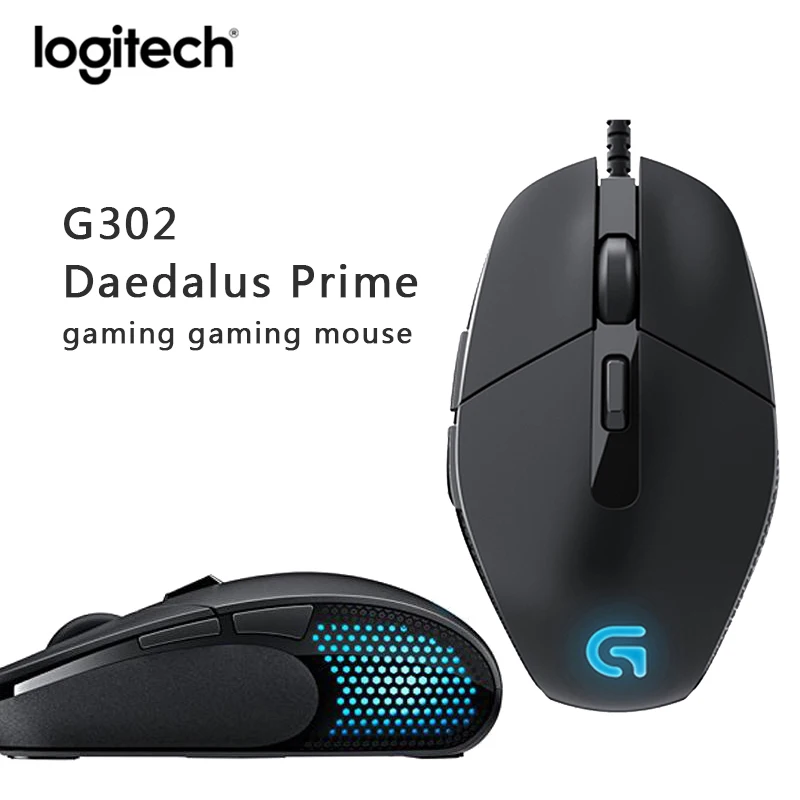 Проводная игровая мышь Logitech G302 интерфейс USB поддержка офисной проверки дышащая