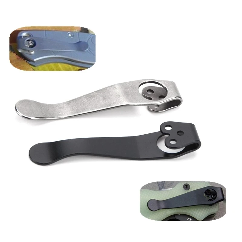 Titanium Alloy Back Clip Knife Clip Waist Clamp For Spyder Paramilitary 2 C81 C10 C11 Para 2 Pocket Equipment Tool